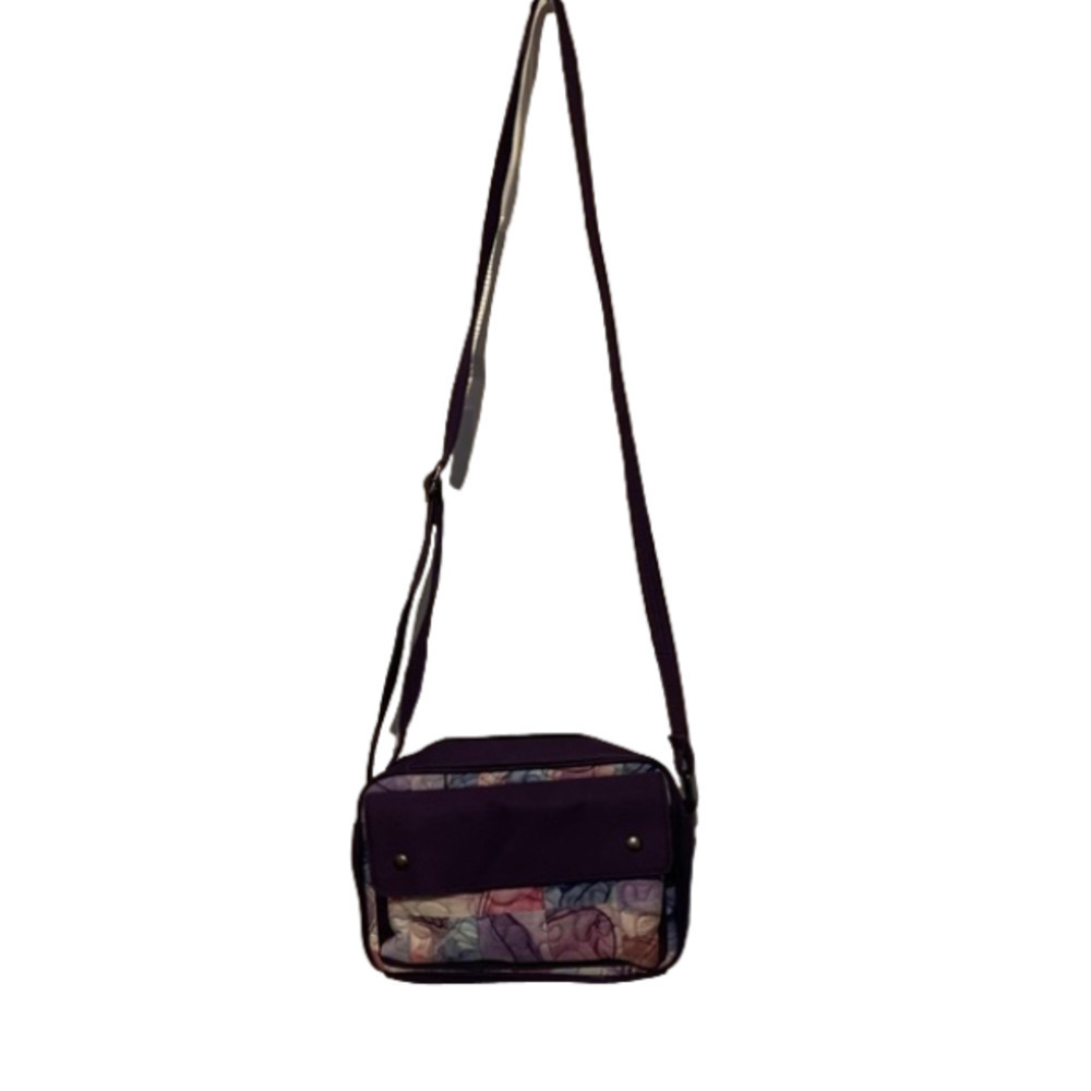 Donna Sharp Allison Quilted Crossbody Handbag Hipster Purple Mystic Purse